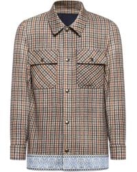 Pierre Louis Mascia - Houndstooth-Trimmed Jacket - Lyst