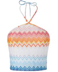 Missoni - Top Mit Zickzack-Strickmuster - Lyst
