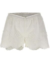 THE GARMENT - "Fleur" Embroidered Scalloped Shorts - Lyst