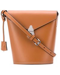 Calvin Klein Kleine Beuteltasche mit Logo - Braun