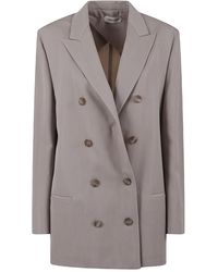 Alberta Ferretti - Double-Breasted Wool Jacket - Lyst