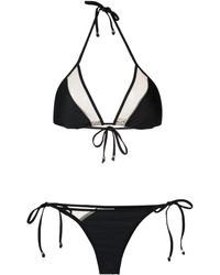 Amir Slama - Bikini Triangular Con Paneles Translúcidos - Lyst