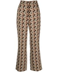 CASABLANCA - Heart-Jacquard Virgin-Wool Trousers - Lyst