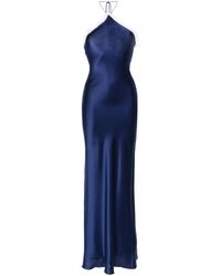 MANURI - Mathilda Lace-trim Silk Maxi Dress - Lyst