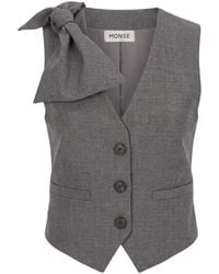 Monse - Bow-Detail Cropped Vest - Lyst