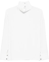 Erika Cavallini Semi Couture - Bluse mit Stehkragen - Lyst