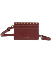 Isabel Marant - Studded Leather Logo Cardholder - Lyst