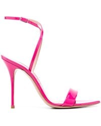 Casadei - Scarlet Tiffany 100Mm Leather Sandals - Lyst