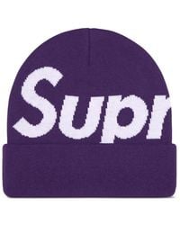 Supreme - Big Logo Beanie Hat - Lyst