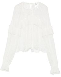 Ba&sh - Clavio Ruffled Lace Blouse - Lyst