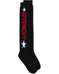 Givenchy - Logo Intarsia Knee High Socks - Lyst