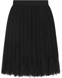 Dolce & Gabbana - Pleated Lace Mini Skirt - Lyst