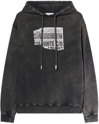 Off-White c/o Virgil Abloh - News Regular Logo Hoodie - Lyst