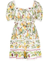 FARM Rio - Fruit Orchard Printed Cotton Mini Dress - Lyst