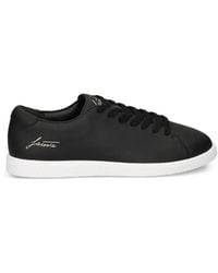 Lacoste - Logo-Print Leather Sneakers - Lyst