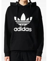 adidas - Sudadera Stadium Trefoil Black/White con capucha - Lyst