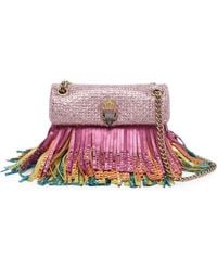 Kurt Geiger - Mini Kensington Crystal-Embellished Fringed Shoulder Bag - Lyst