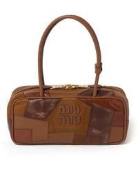 Miu Miu - Beau Leather Patchwork Tote Bag - Lyst