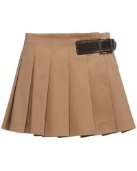 Prada - Gabardine Miniskirt - Lyst