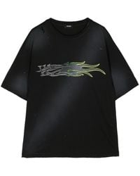 we11done - Katoenen T-shirt Met Grafische Print - Lyst