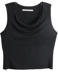 Alexander Wang - Cowl-Neck Side-Zip Top - Lyst