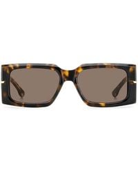 Victoria Beckham - Tortoiseshell-Effect Rectangle-Frame Sunglasses - Lyst