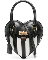 Moschino - Padlock-Detail Leather Tote Bag - Lyst