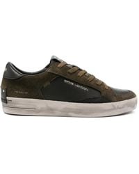 Crime London - Sk8 Deluxe Distressed-Effect Panelled Sneakers - Lyst