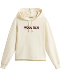 Woolrich - Hoodie mit Logo-Stickerei - Lyst
