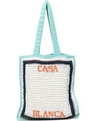 CASABLANCA - Crochet-Detail Tote Bag - Lyst
