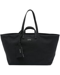 A.P.C. - A. P.C. "Le Drummer Toile" Tote Bag - Lyst
