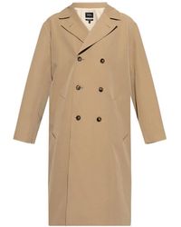 A.P.C. - Buttoned Double-Breasted Coat - Lyst