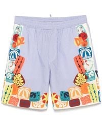 DSquared² - Elastic-Waistband Shorts - Lyst