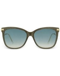 Jimmy Choo - Steff Glitter-Effect Sunglasses - Lyst