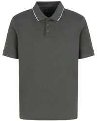 Giorgio Armani - Polo À Bords Contrastants - Lyst