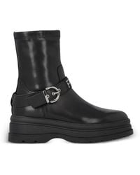 Pinko - Logo-Strap Buckle-Fastening Boots - Lyst
