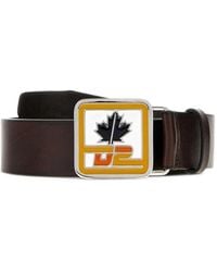 DSquared² - D2 Patch Leather Belt - Lyst