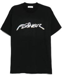 flâneur - Logo-Print T-Shirt - Lyst