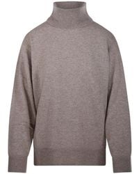 P.A.R.O.S.H. - High-Neck Ribbed-Trim Sweater - Lyst