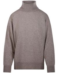 P.A.R.O.S.H. - Trui Met Hoge Hals En Geribbelde Afwerking - Lyst