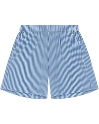 John Elliott - Leisure Striped Cotton Shorts - Lyst