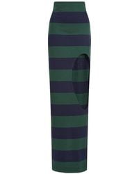 A.W.A.K.E. MODE - Striped Cut-Out Asymmetric Skirt - Lyst