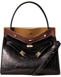 Tory Burch - Small Lee Radziwill Embossed Double Bag - Lyst