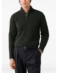 Hackett - Cable-Knit Quarter-Zip Sweater - Lyst