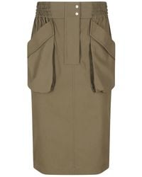 Pinko - Pocket-Detail Drawstring Midi Skirt - Lyst