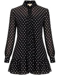 MICHAEL Michael Kors - Polka-Dot Ruffled Mini Dress - Lyst