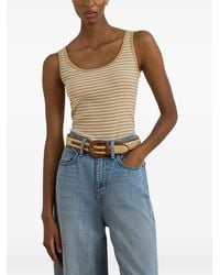 Ralph Lauren - Striped Ribbed-Knit Tank Top - Lyst