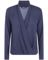 DR. HOPE - Wrap-Style Long-Sleeve Blouse - Lyst