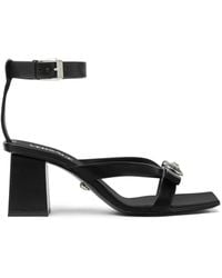 Versace - Gianni Ribbon 70mm Leather Sandals - Lyst