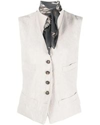Brunello Cucinelli - V-Neck Button-Up Waistcoat - Lyst
